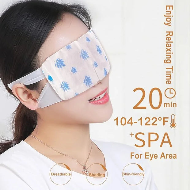 Qiai Self-Heating Steam Eye Mask 10 Packs for Better Sleep&Eye SPA|Reduce Dark Circles & Puffiness|Relief Eye Fatigue Dry&...