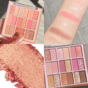 18Colors Nude Pink Rose Gold Shimmery Eyeshadow Palette Makeup,Light Nude Soft Glitter Sparkly Highly Pigmented Eye Shadow...