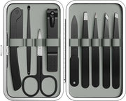 Yougai Tweezers Set, 9 Pcs Tweezers and Nail Clippers Kit for Facial Hair Women with Travel Case, Professional Stainless S...