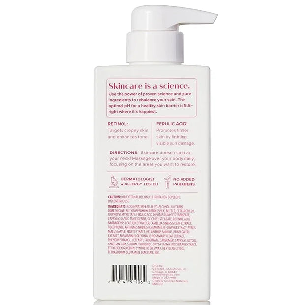 MEDIX Fragrance Free Retinol Body Lotion Crepey Skin Care Treatment | Firming Body & Face Moisturizer | Anti Aging Retinol...