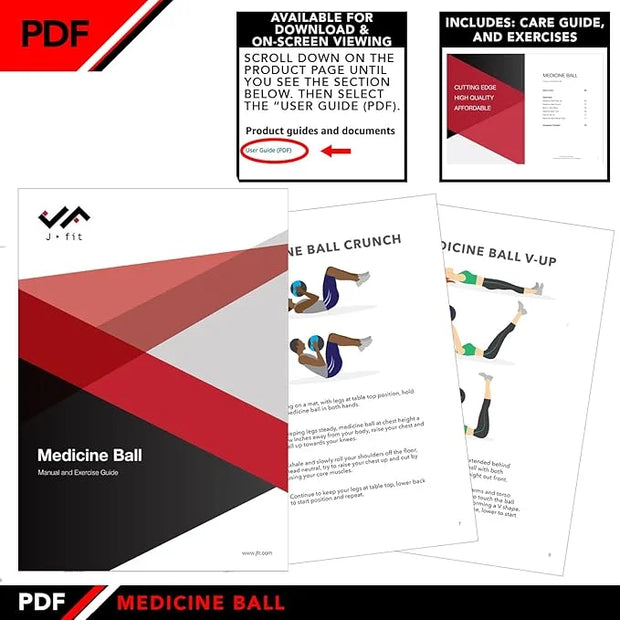 JFIT Medicine Exercise Ball with Dual Texture - Product Image