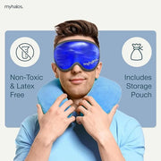 MyHalos® Gel Eye Mask - Reusable Cold Eye Mask with Adjustable Straps- Our Soothing Eye Gel Mask Helps Puffy Eyes, Dark Ci...