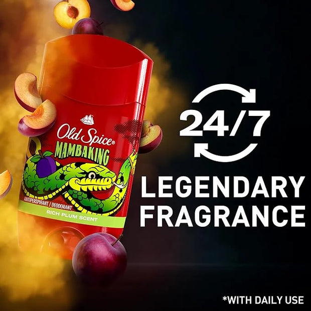 Old Spice Aluminum Free Deodorant for Men, 24/7 Odor Protection, 24/7 Freshness & Lasting Scent, Goes on Clear, MambaKing ...