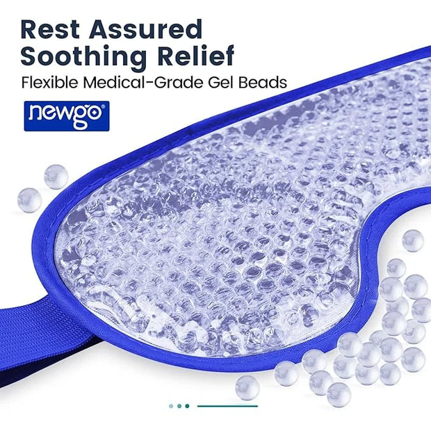 NEWGO Cooling Eye Mask for Puffy Eyes, Cold Eye Mask Eye Ice Pack for After Eyes Surgery, Tension Stress Relief, Itchy Eye...