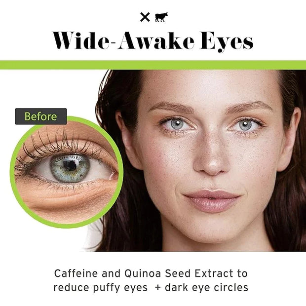 No Bad Stuff - Caffeine Eye Cream with Pure Hyaluronic Acid & Plant Based Squalane Oil, Under Eye Cream for Dark Circles &...
