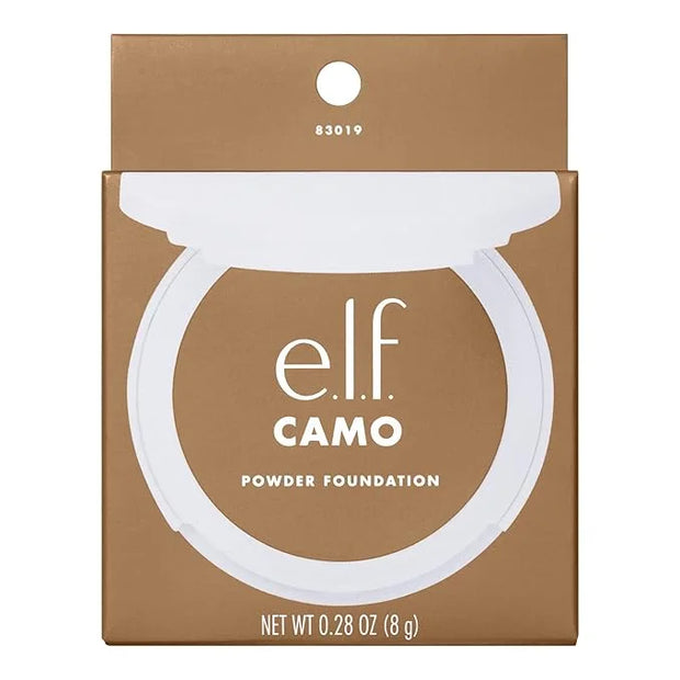 e.l.f. Camo Powder Foundation, Lightweight, Primer-Infused Buildable & Long-Lasting Medium-to-Full Coverage Foundation, Me...