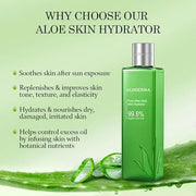 Aloderma 99.8% Organic Aloe Vera Face Hydrator Made Within 12 Hours of Harvest - Moisturizing & Hydrating Facial Toner for...