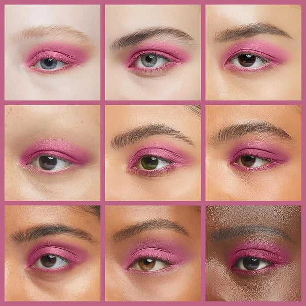 Fuchsia Rose Deep Pink Red Shimmer Opaque Pressed Powder Single Vegan Eyeshadow; Talc, Paraben & Cruelty Free - Product Image