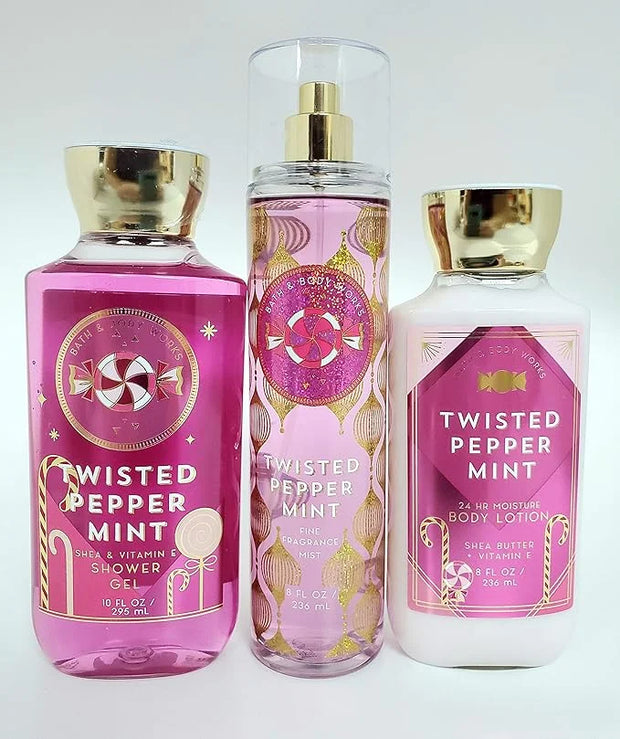 Bath Body Works Twisted Peppermint Mist , Shower Gel and Lotion - Product Image