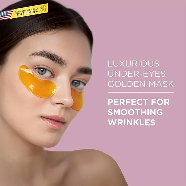 Under Eye Patches for Dark Circles & Puffiness – 20 Pairs with Collagen, Aloe & Gold – Anti-Wrinkle Eye Masks for Women – ...