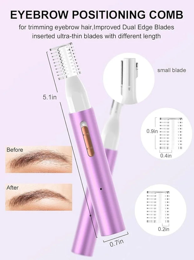 2025 Rechargeable Nose & Ear Hair Trimmer, Dual-Edge Blade Electric Clipper for Women Men, Facial & Eyebrow Hair Removal T...