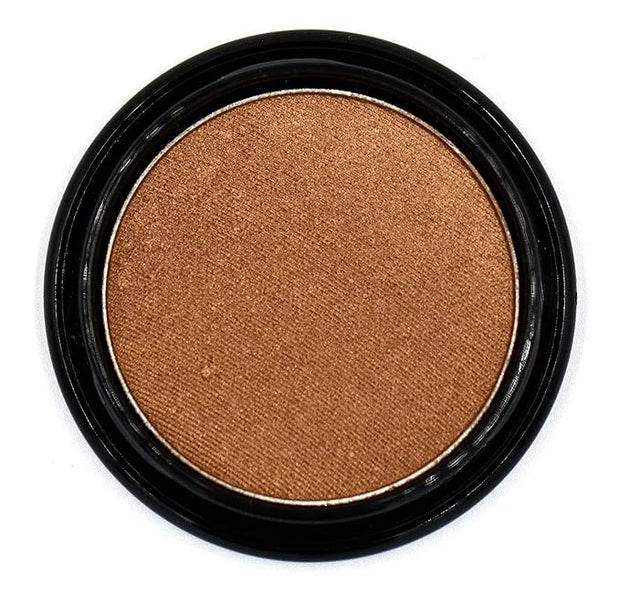 Sun Drenched Cinnamon Chocolate Brown Bronze Almond Gold Shimmer Pressed Powder Single Eyeshadow; Talc, Paraben & Cruelty ...