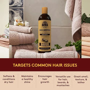 Okay for MEN Castor Oil Hair & Beard Shampoo - Hydrating Shampoo for Healthy Hair & Beard Growth, Moisturizing Care, Stren...
