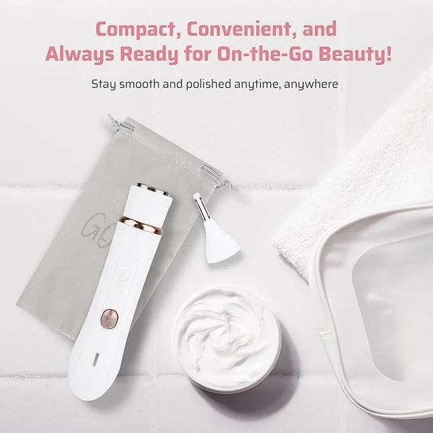 4-in-1 Facial Hair Removal for Women, Electric Painless Shaver, USB Rechargeable, Lip Chin Cheek Trimmer - Product Image
