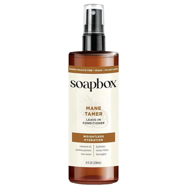 Soapbox Mane Tamer, Leave-In Conditioner Spray to Tame Frizz, Smooth Fly Aways, Hydrate, Add Shine & Detangle Dry, Damaged...
