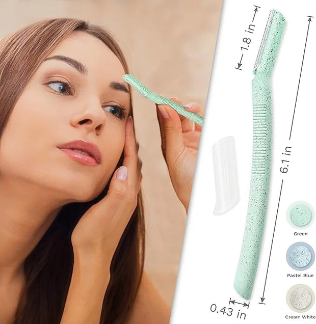 ennva Eyebrow & Facial Hair Razor | Multipurpose Dermaplane Trimmer | Disposable Blades - 12pcs - Product Image