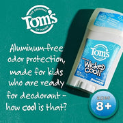 Tom's of Maine Aluminum-Free Wicked Cool! Natural Deodorant for Kids, Freestyle, 1.6 oz. 3-Pack (Packaging May Vary) - Pro...