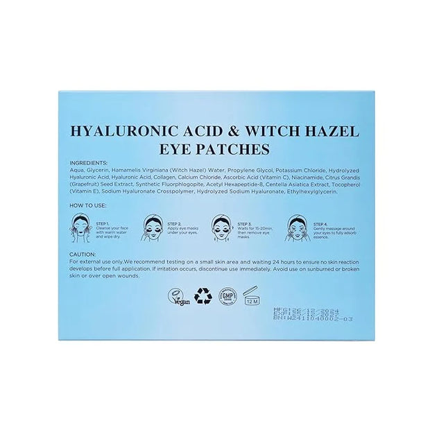 Under Eye Patches for Dark Circles,Puffy Eyes,20 Pairs Face Masks SkinCare With Hyaluronic Acid Witch Hazel for Moisturize...