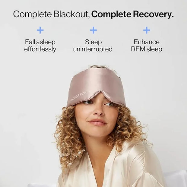 Dore & Rose Deep Sleep Mask Light Blocking, 23 Momme Mulberry Silk Eye Mask, Ultra Soft, Adjustable - Travel Sleeping Mask...