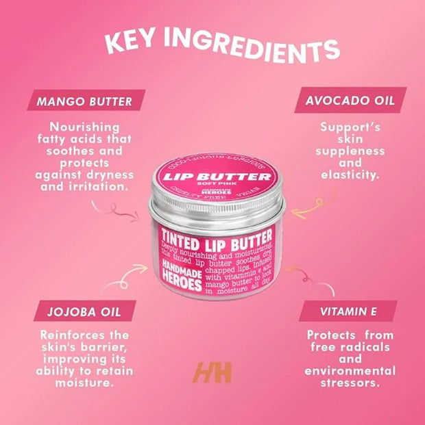 100% Natural Tinted Lip Butter Sleeping (Light