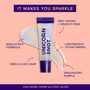 UNICORN SNOT Lip Gloss, Long-Lasting Sparkly Lip Shine, Vegan & Cruelty Free, Non-Sticky Formula, Lip Gloss for Festivals ...
