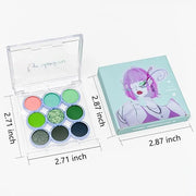 9 Colors Green Olive Matte Shimmer Eyeshadow Palette