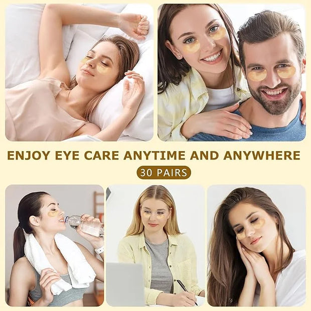 24k Gold Vitality-Fill Eye Patches (30 Pairs)|Anti-Aging Hydra-Gel Under Eye Patches, Boost Lift & Firm the Look of the Ey...