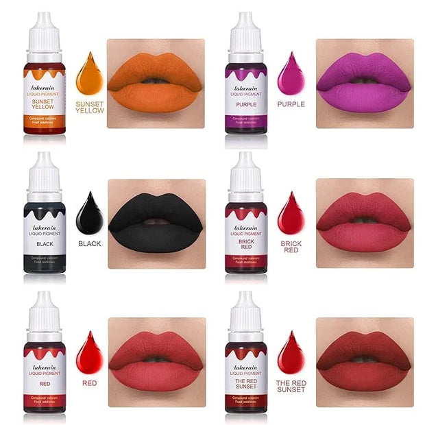 BONNIE CHOICE 12 Colors Liquid Lip Gloss Pigment Set, DIY Lipstick Liquid Pigment for Set Making Lip Gloss, DIY Lip Cosmet...
