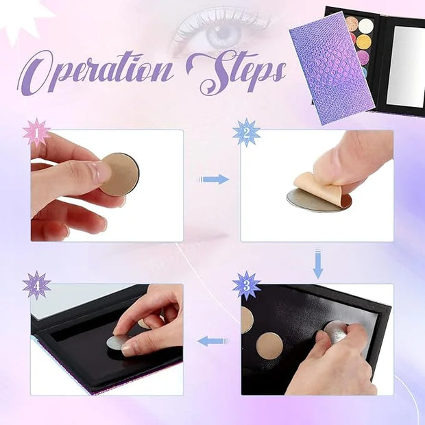 2 Pieces Magnetic Palette Mermaid Empty Palette