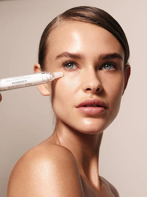 True + Luscious Flowerdose Lip & Eye Serum - Plumping & Hydrating Treatment with Hyaluronic Acid & Orchid Stem Cells - Cle...