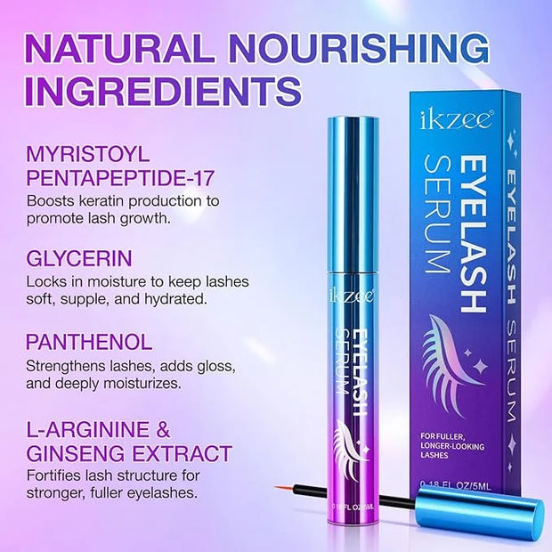 Premium Eyelash Growth Serum For Eyelash Growth Longer & Thicker, Lash Enhancing Serum With Premium All Natural Cold Press...