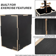 3 in 1 Non-Slip Wooden Plyo Box Plyometric - Product Image