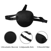MYUBWTF Black Single Eye Mask, Pirate Skull Crossbone eye patch，Adjustable 3D Eye Patch for Adult and Kid (No Pattern) - P...