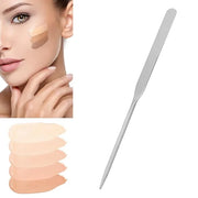 Makeup Spatula,Liquid Foundation Spatula, Stainless Steel Ergonomic Nail