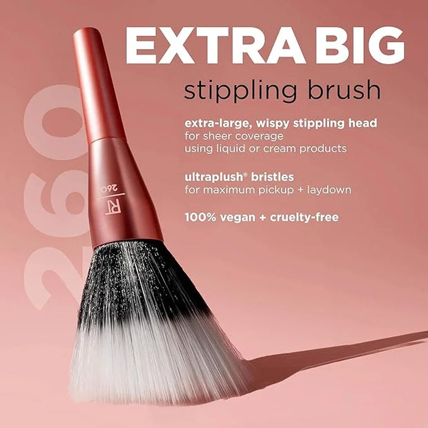 Real Techniques Extra Big Stippling Brush, Large Makeup Brush for Liquid & Cream Foundation, BB/CC Cream, Skin Tints, XL O...
