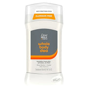 Dove Men+Care Whole Body Deodorant Shea Butter & Cedar For 72H Odor Protection from pits, privates, to feet 3 oz - Product...