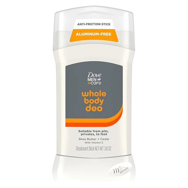 Dove Men+Care Whole Body Deodorant Shea Butter & Cedar For 72H Odor Protection from pits, privates, to feet 3 oz - Product...