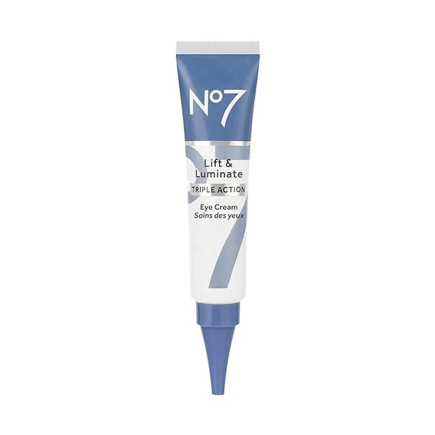 No7 Lift & Luminate Triple Action Eye Cream - Anti-Aging Under Eye Cream for Dark Circles, Puffiness & Wrinkles - Formulat...