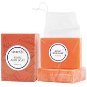 Hyaluronic Acid Eye Mask for Dark Circles and Eye Bags & Kojic Acid Soap Moisturizing Deep Cleansing for Face and Body - P...