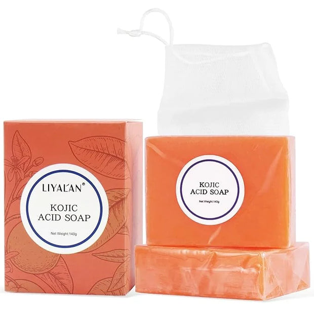 Hyaluronic Acid Eye Mask for Dark Circles and Eye Bags & Kojic Acid Soap Moisturizing Deep Cleansing for Face and Body - P...