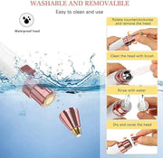 Facial Hair Remover for Women,Nose Hair Trimmer Rechargeable 2-1 Eyebrow Razor Portable Electric Shaver Painless Hair Remo...