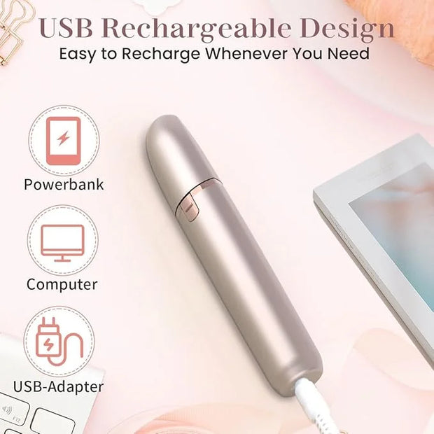 Eyebrow Trimmer for Women Rechargeable: Women Eyebrow Hair Remover with LED Light,Safe Painless Eyebrow Epilator Pen,Lady ...
