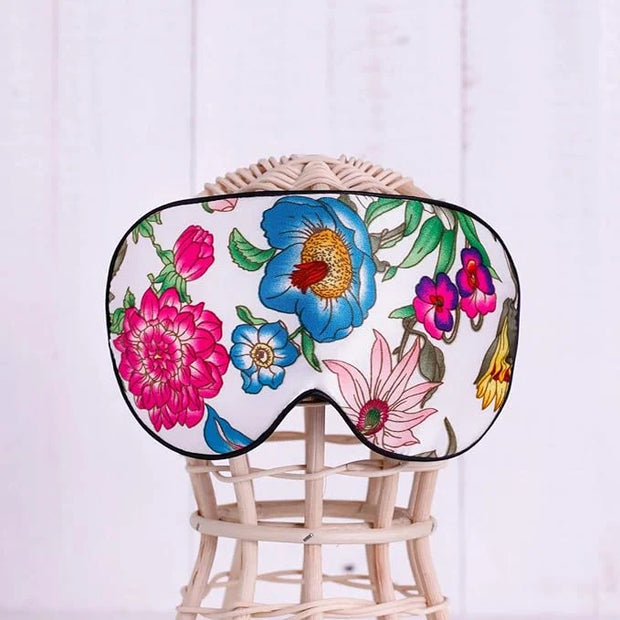 Maxfeel 100% Pure Silk Eye Mask - Sleep Eye Cover in Printed Colors (#10) - Product Image