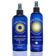 Solar Recover After Sun Moisturizing Spray + Hair Detangler Combo - 12oz Hydrating Facial and Body Mist for Sunburn Relief...
