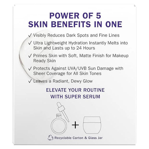 Olay Super Cream with Sunscreen SPF 30, 1.7 oz, Ultra Lightweight Face Moisturizer - Vitamin C & E, Hyaluronic Acid, Niaci...