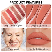evpct Silky Smooth Lip Liner Pencil Retractable, Orange Red Lip Liner Creamy Long-Lasting Formula for Precision Contouring...