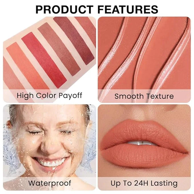 evpct Silky Smooth Lip Liner Pencil Retractable, Orange Red Lip Liner Creamy Long-Lasting Formula for Precision Contouring...