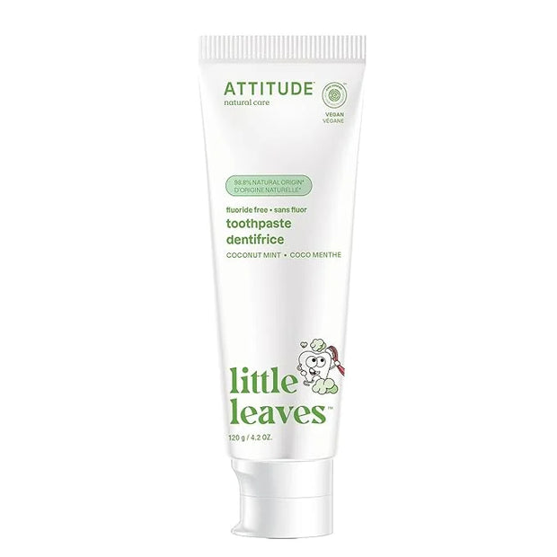 ATTITUDE Fluoride-Free Toothpaste, Plant- and Mineral-Based Ingredients, Vegan, Cruelty-Free and Sugar-Free, Coconut and M...