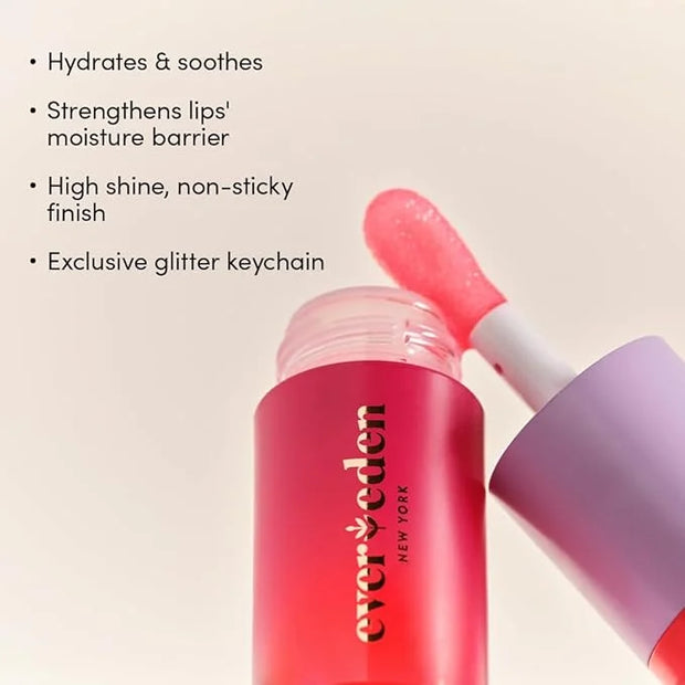 Evereden Kids Tinted Lip Gloss: Sheer Red - Non Toxic, Vegan Clean Makeup for Kids - Soothing & Hydrating Lip Gloss with C...