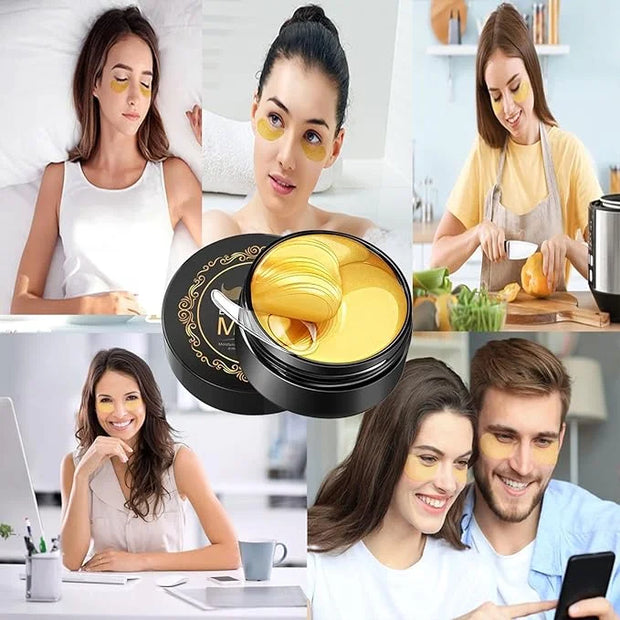 Under Eye Patches, 24K Gold Eye Mask, Eye Patches for Puffy Eyes and Dark Circles Reduce Eye Bags Fine Lines Smooth Wrinkl...